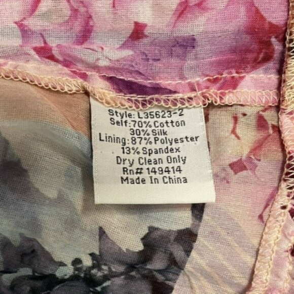 Johnny Was Jade Annalise Silk Blend Patchwork Floral Wrap Midi Dress M - Picture 11 of 13